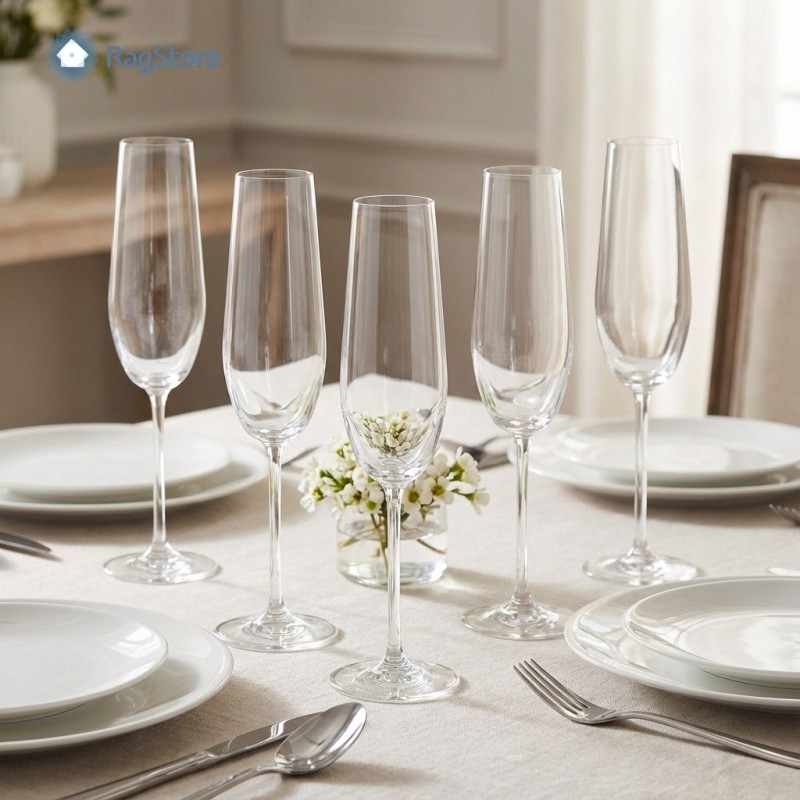 Servizio di 6 calici Canova Flute per prosecco e champagne