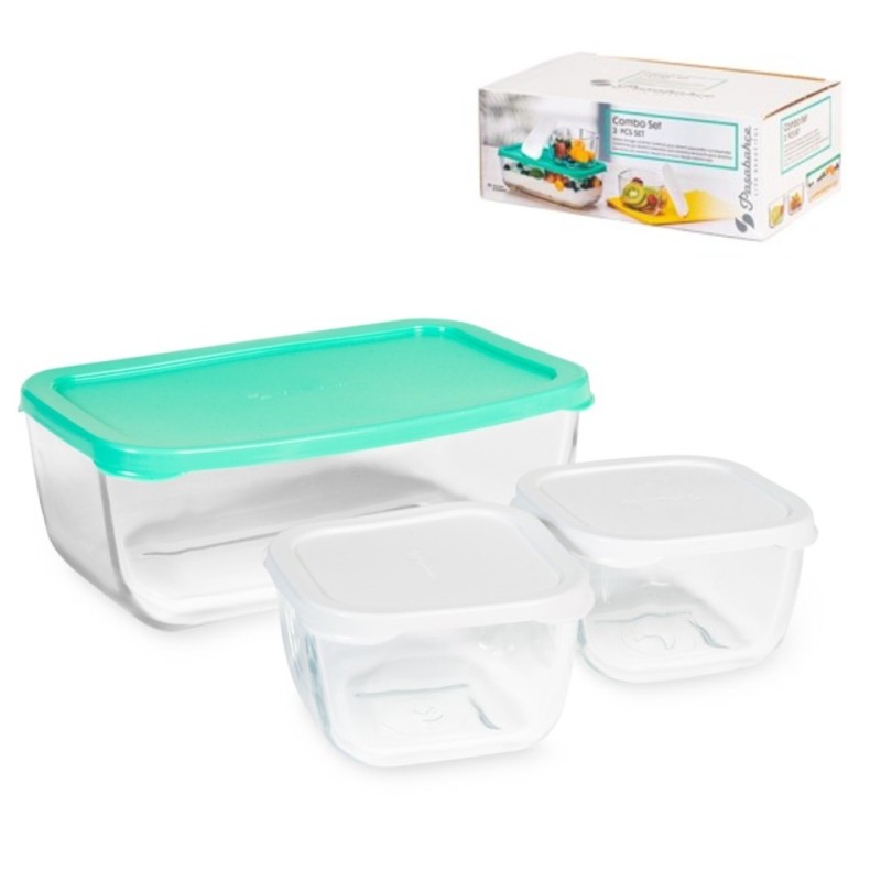 Set 3 Contenitori Vetro con Coperchio – Combo Ermetico | Ragstore