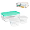 Set 3 Contenitori Vetro con Coperchio – Combo Ermetico | Ragstore