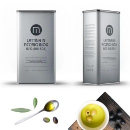 Tanica in acciaio inox 18/10 per olio da 5 litri