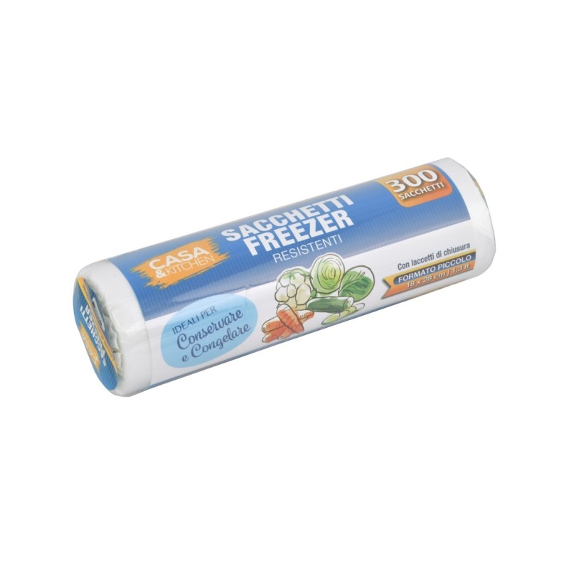 SACCHETTI CONGELATORE FREEZER ROTOLO CM 18x28 - 300 Pz