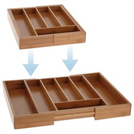 PORTAPOSATE ALLUNGABILE IN LEGNO DI BAMBU' CM 28-45x34x5
