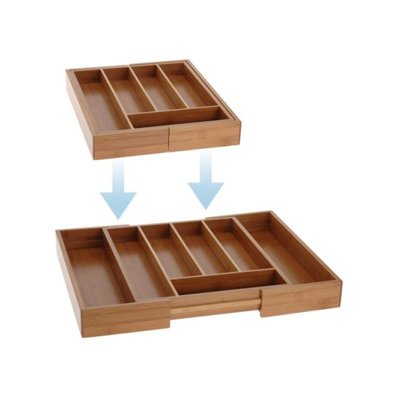 PORTAPOSATE ALLUNGABILE IN LEGNO DI BAMBU' CM 28-45x34x5