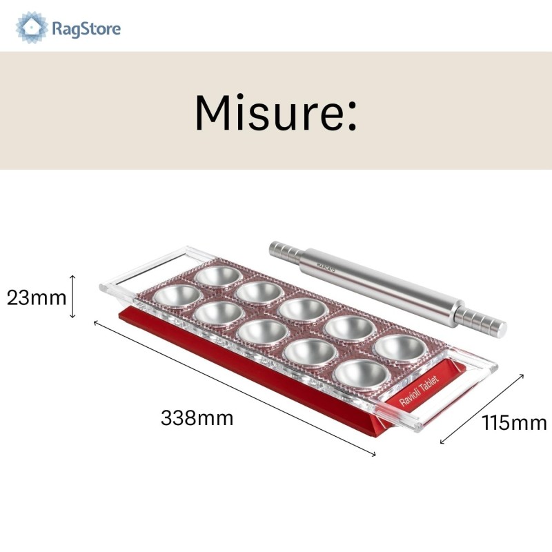 Stampo Ravioli Tablet Rosso Marcato – Alluminio | Ragstore
