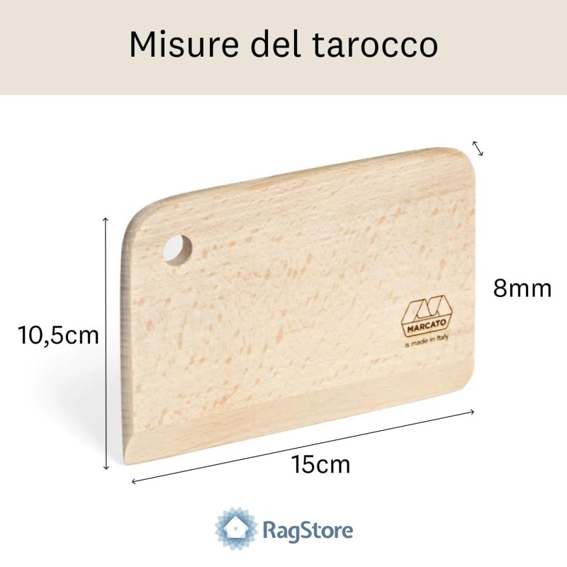 Dimensioni raschietto taglia pasta Taracco Marcato
