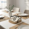 Portatovaglioli Dallas Legno e Metallo Nero 20x20x7 | Ragstore