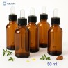 Set 6 Boccette Ambrate 50 ml con Contagocce | Ragstore