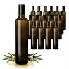 set 20 bottiglie dorica cilindrica 750 ml per olio evo con tappo anti frode nero