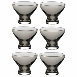 COPPETTA MACEDONIA VETRO NADIA GRIGIO 6 Pz