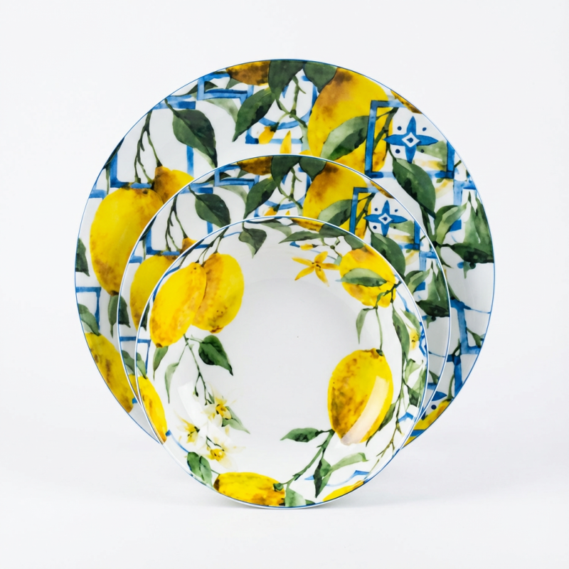 Servizio Piatti Porcellana 18 Pz Positano – Atmosfera Mediterranea | Ragstore