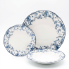 Servizio Piatti Porcellana 18 Pz Winston Blu – Design Floreale | Ragstore