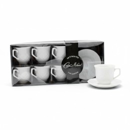 Set Tazze da Tè Porcellana 6 Pezzi Check | Ragstore