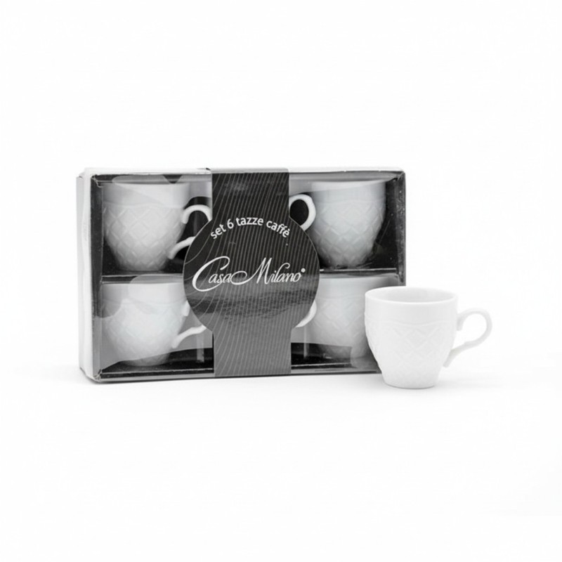 Tazzine Caffè Porcellana Diamond 6 Pezzi | Ragstore