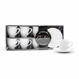 Tazzine Caffè Porcellana con Piattino Essenza 6 Pz | Ragstore