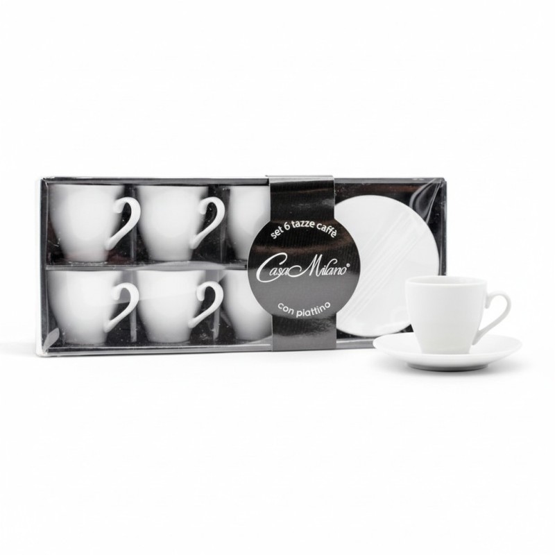 Tazzine Caffè Porcellana con Piattino Essenza 6 Pz | Ragstore