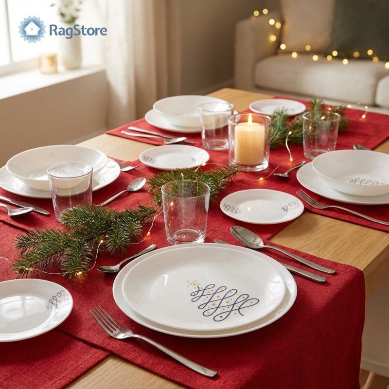 Set di piatti con decoro natale Blue Christmas - Bormioli Rocco