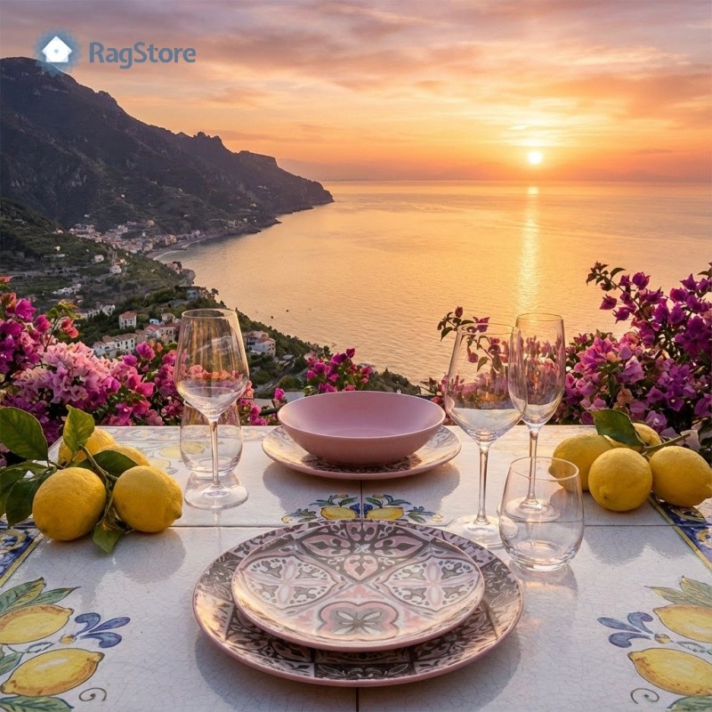 Servizio Piatti Porcellana 18 Pz Maiori – Atmosfera Mediterranea | Ragstore