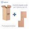 Scatola a doppia onda con protezione interna per spedizione di 1 lattina olio 5 lt