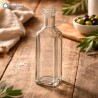 Bottiglia vetro quadrata Marasca trasparente da 250 ml - Rag Store