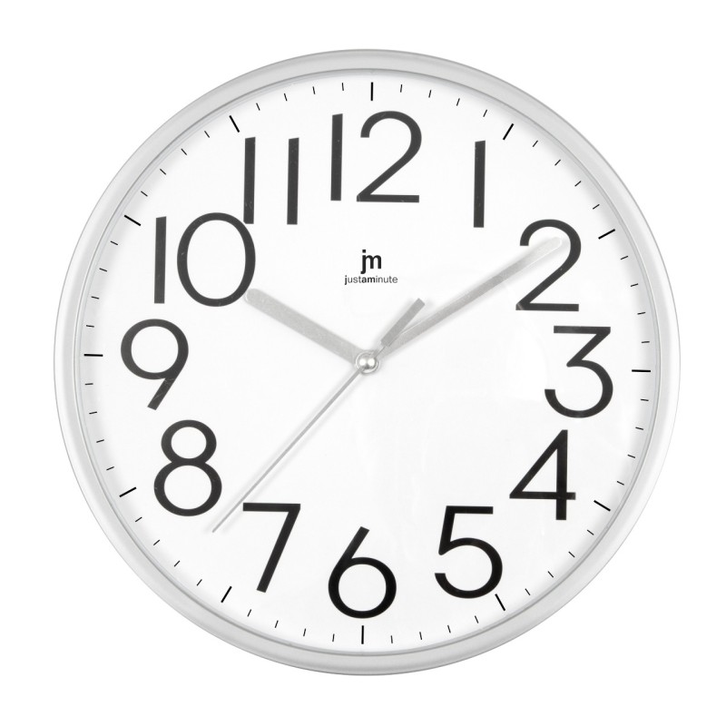 OROLOGIO DA PARETE PLASTICA MOVIMENTO CONTINUO ARGENTO