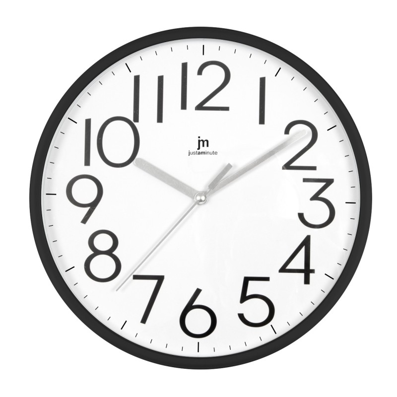 OROLOGIO DA PARETE PLASTICA MOVIMENTO CONTINUO NERO
