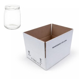 SCATOLA CARTONE PER BARATTOLO 580 ML A 12 POSTI - BIANCA