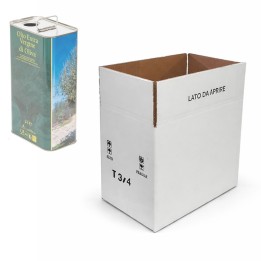 Scatola cartone per Spedizione 4 Lattine Olio 3 Lt | Ragstore