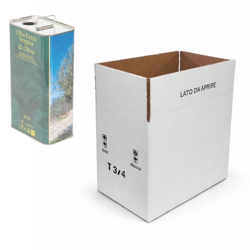 Scatola cartone per Spedizione 4 Lattine Olio 3 Lt | Ragstore