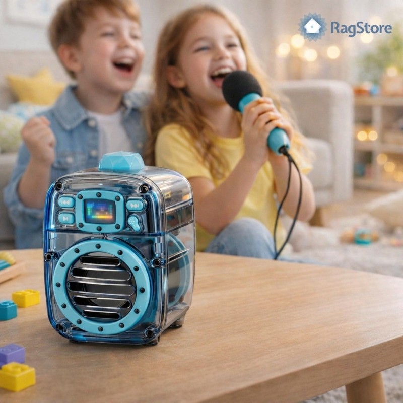 Altoparlante Karaoke JoyVox Blu con Microfono – Audio Kids | Ragstore