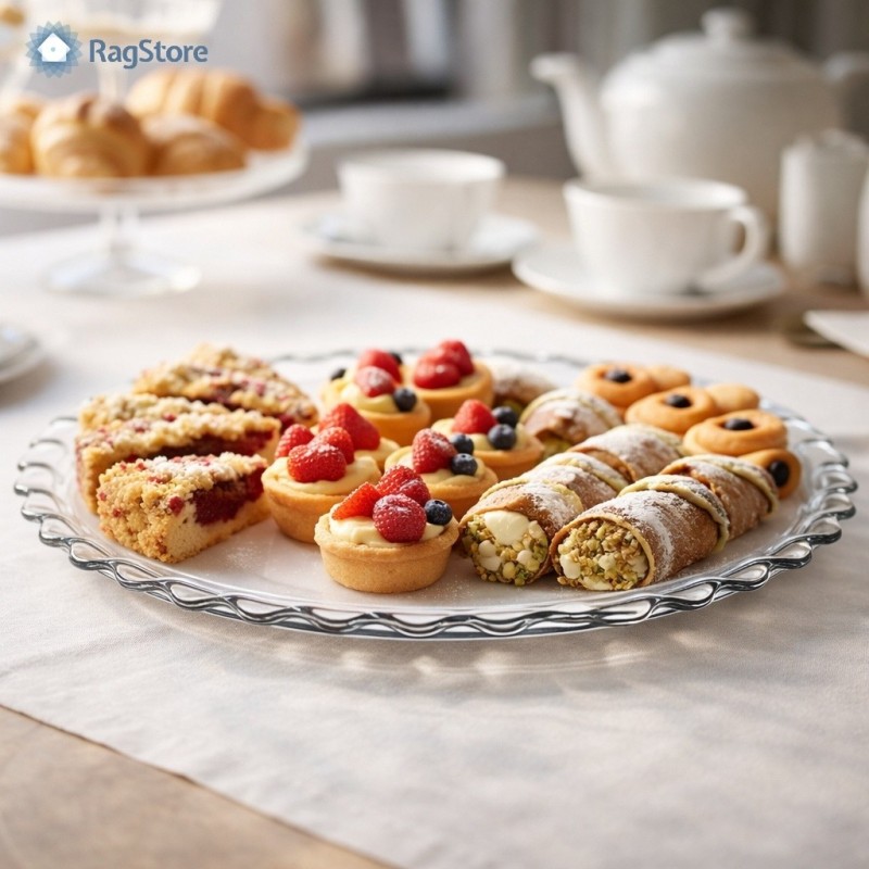 Piatto in Vetro Porta Dolci Patisserie Maxi Ø 32 cm | Ragstore