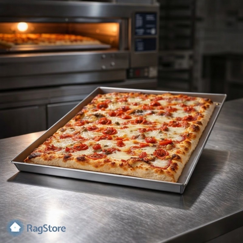 Teglia in alluminio professionale per pizza cm 60x40