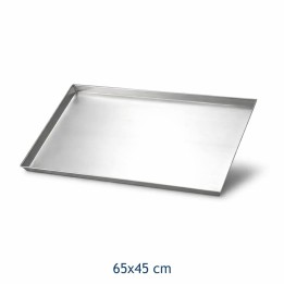 Teglia pizza rettangola in alluminio professionale cm 65x45x3
