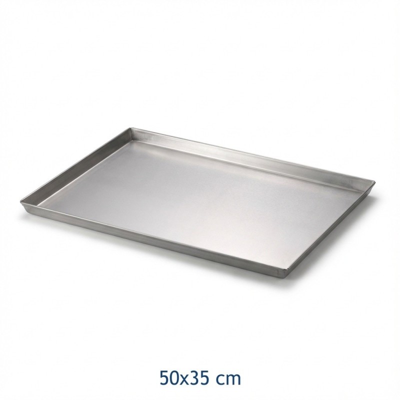 Teglia pizza in alluminio rettangolare cm 50x35
