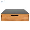 Porta Capsule Bamboo con Vetro Temperato 31,5x30x10 | Ragstore
