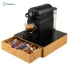 Porta Capsule Bamboo con Vetro Temperato 31,5x30x10 | Ragstore