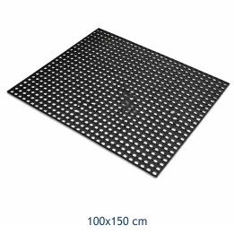 Tappeto zerbino in gomma kompos da esterno anti urto cm 100 x 150 nero