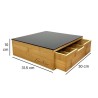 Dimensioni cassetto porta capsule in legno con vetro nero cm 31x30x10 h