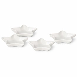 Antipastiera a forma di stella realizzata in porcellana - set 4 pezzi