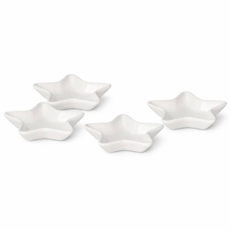 Antipastiera a forma di stella realizzata in porcellana - set 4 pezzi
