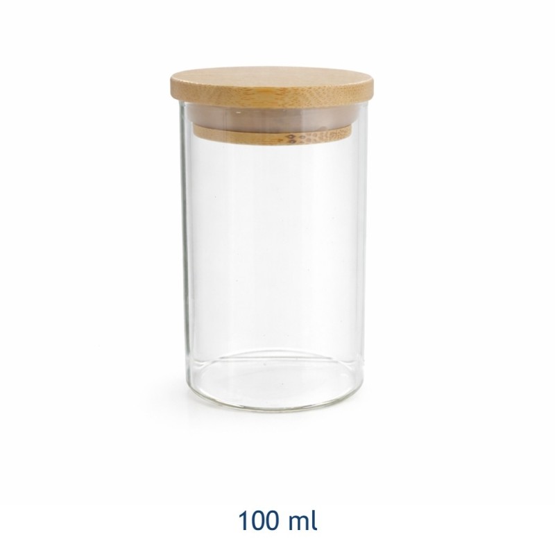 Barattolo Vetro 100 ml con Tappo Legno - Contenitori | Ragstore