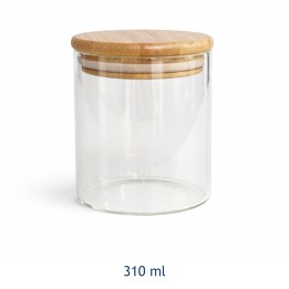 Barattolo Vetro 310 ml con Tappo Legno - Contenitori | Ragstore