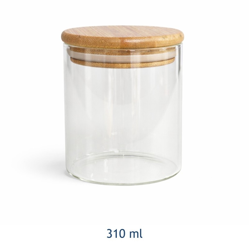 Barattolo Vetro 310 ml con Tappo Legno - Contenitori | Ragstore