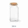 Barattolo Vetro Quadrato 300 ml con Tappo Sughero | Ragstore
