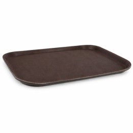 vassoio in plastica anti scivolo da servizio cm 40x30 Marrone