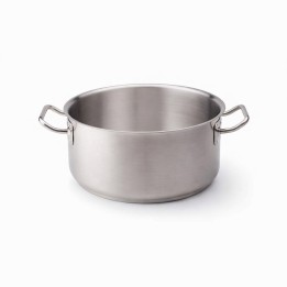 Casseruola in acciaio inox 18/10 bassa con fondo induzione Fasa