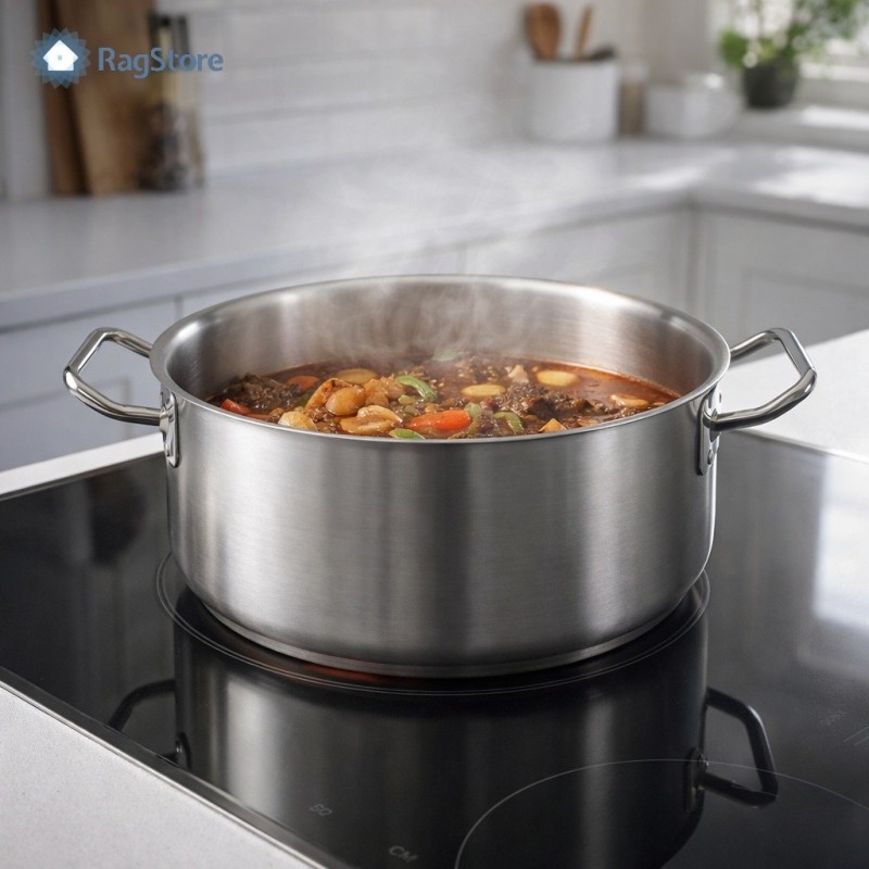 Casseruola bassa inox 18/10 da 32 cm per piano induzione