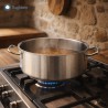 casseruola in acciaio 18/10 bassa da 36 cm per cottura di sughi