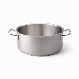 Casseruola inox bassa a 2 manici da 40 cm con fondo induzione