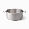 Casseruola inox bassa a 2 manici da 40 cm con fondo induzione