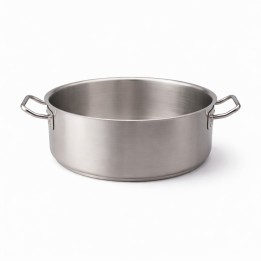 Casseruola acciaio inox bassa da 28 cm con fondo induzione